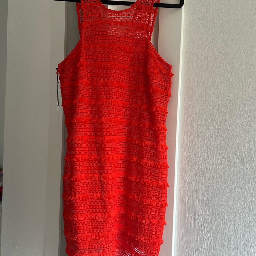 Elegant Red Lace Dress